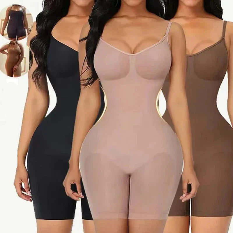 Faja Moldeadora Sin Costuras 3 en 1 – Levanta Glúteos, Adelgaza Cintura y Corrector de Postura